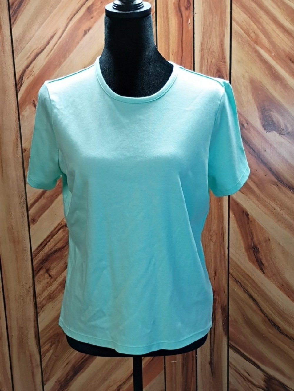 L.L. Bean Mint & Blue Short-Sleeve Crew Neck Tee Women's 100% Cotton Bundle M